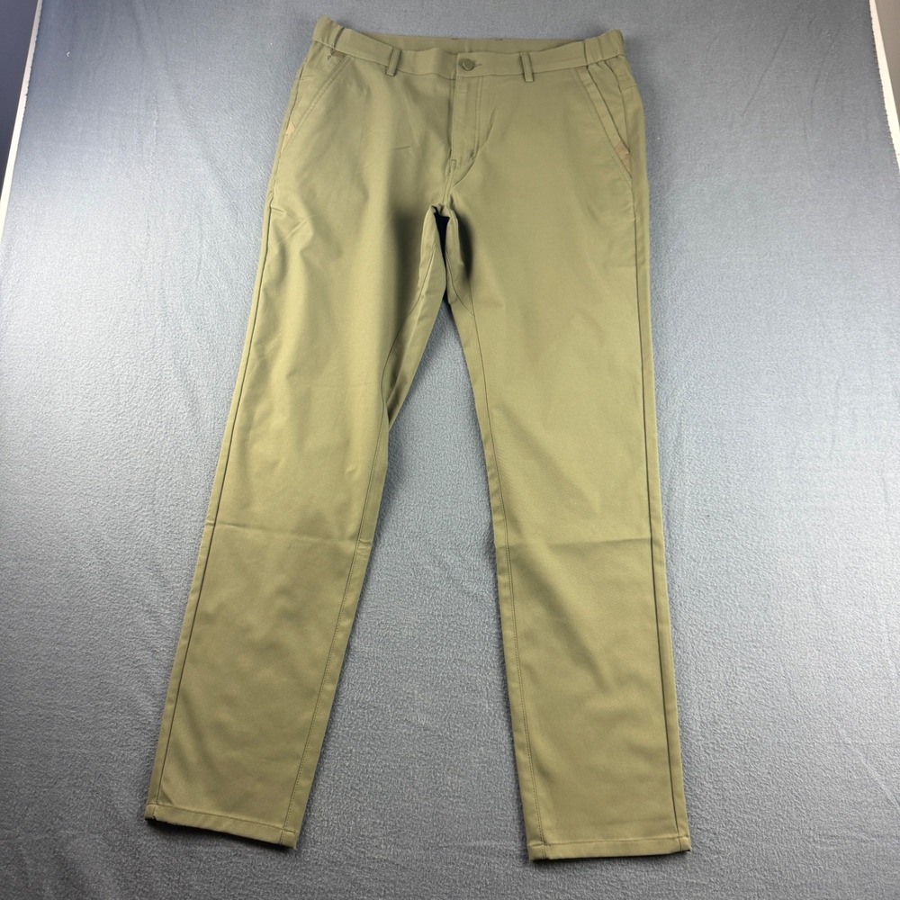 Jack Archer Jetsetter Pants Mens 33x32 (Fits 34x32) Green Tech Chino Performance